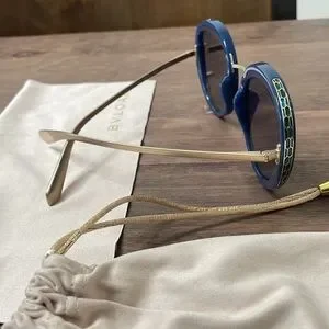 BULGARI ROUND NAVY BLUE SUNGLASSES Bulgari Women main image 3